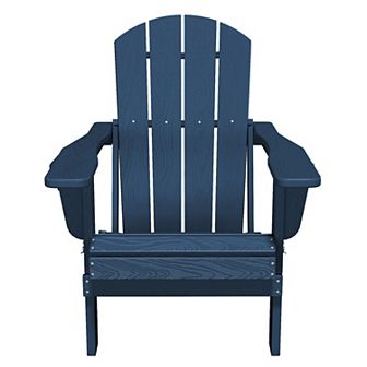 HDPE Foldable Adirondack Chair with Dual Cup Holders