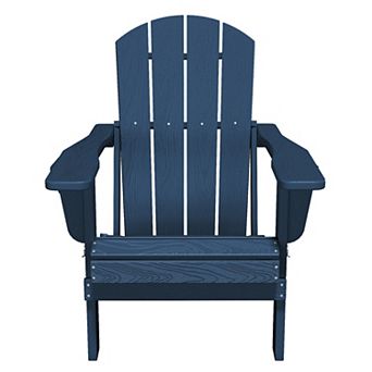 HDPE Foldable Adirondack Chair with Dual Cup Holders