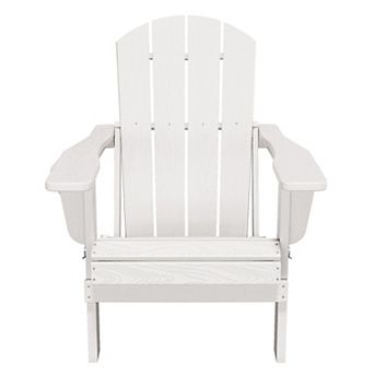 HDPE Foldable Adirondack Chair with Dual Cup Holders