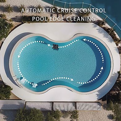 ​​Automatic Floating Pool Cleaner Robot Surface Skimming for Leaves Pollen Solar Powered Skimmer​