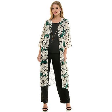 Women's Luxology 2-pc. Duster & Pant Set