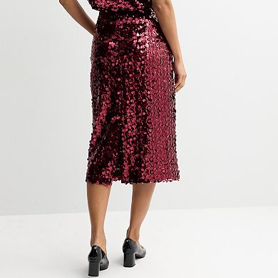 Women's Nine West Sequin Midi Skirt