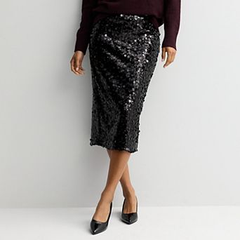 Women's Nine West Sequin Midi Skirt