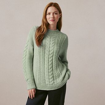 Petite LC Lauren Conrad Turtleneck Cable Tunic Sweater