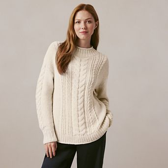 Petite LC Lauren Conrad Turtleneck Cable Tunic Sweater