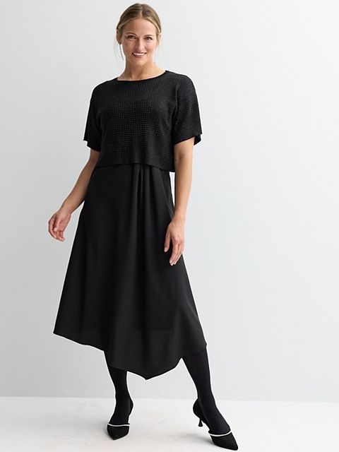 Женские платья London Women's London Times Embellished Tee Twofer Dress