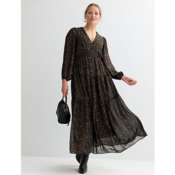 Women's Robbie Bee V-Neck Tiered Maxi Dress