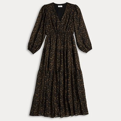 Women's Robbie Bee V-Neck Tiered Maxi Dress