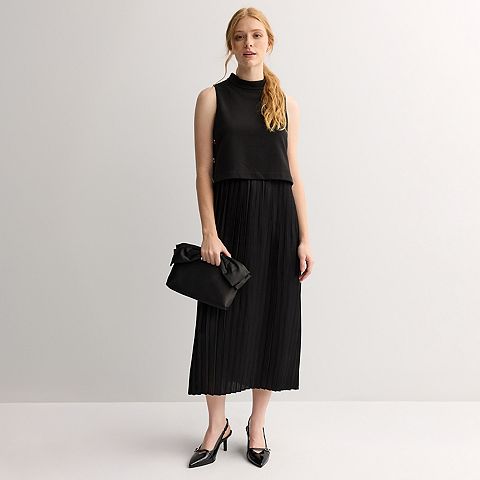 Женские платья London Women's London Times Mock Neck Twofer Dress