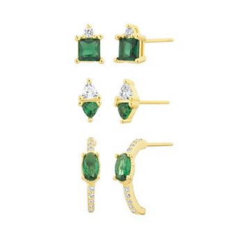 Paige Harper Cubic Zirconia 3-Pair Earring Set