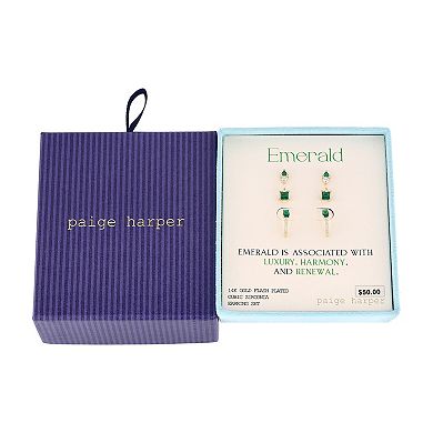 Paige Harper Cubic Zirconia 3-Pair Earring Set