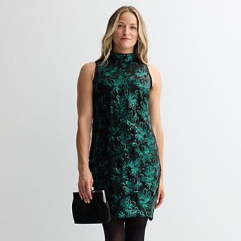 Women's Robbie Bee Mockneck Sequin Dress