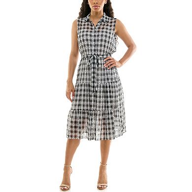 Women's Nanette Lepore Sleeveless Gingham Button Up Shirtdress