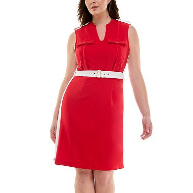 Women's Nanette Lepore Crepe Scuba Dress with Shoulder Tab and Back Pleat
