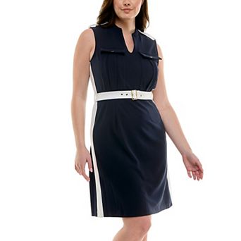Women's Nanette Lepore Crepe Scuba Dress with Shoulder Tab and Back Pleat