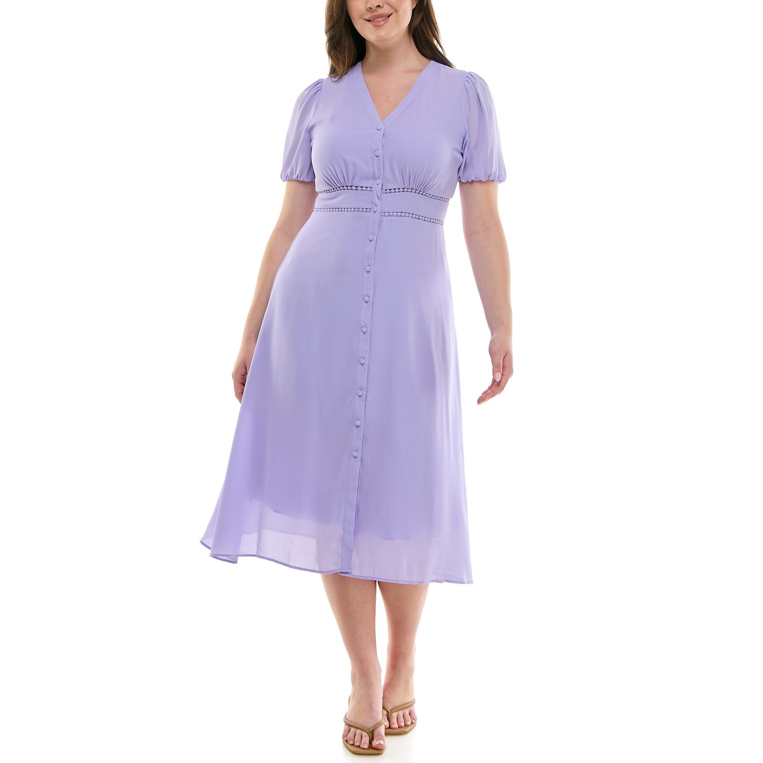 Женские платья Nanette Lepore Solid Chiffon Shirtdress with Waist Stitching Detail