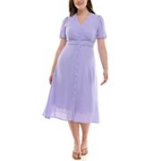 nanette lepore purple dress Vintage Nanette Lepore Purple Print Dress  For the Globe