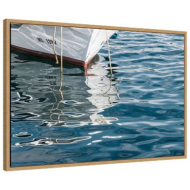 Amanti Art Boat Reflections by Richard Silver Framed Canvas Wall Art Print