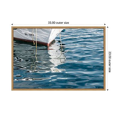 Amanti Art Boat Reflections by Richard Silver Framed Canvas Wall Art Print