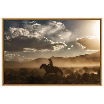 Amanti Art Cowboy By Day and Night I by PHBurchett Framed Canvas Wall Art Print