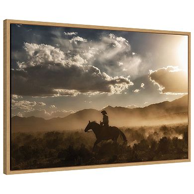 Amanti Art Cowboy By Day and Night I by PHBurchett Framed Canvas Wall Art Print