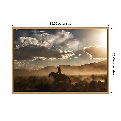 Amanti Art Cowboy By Day and Night I by PHBurchett Framed Canvas Wall Art Print
