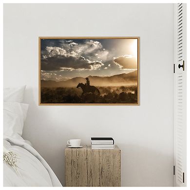 Amanti Art Cowboy By Day and Night I by PHBurchett Framed Canvas Wall Art Print