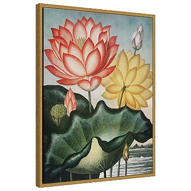 Amanti Art Temple of Flora V by Dr. robert j. Thornton Framed Canvas Wall Art Print