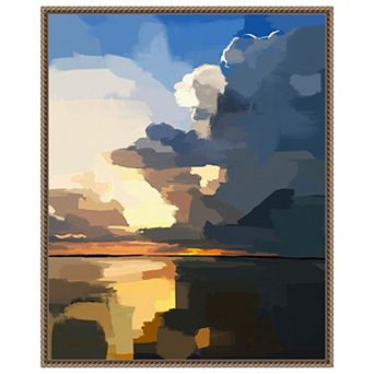 Abstract Seascape I by Emily Kalina Framed Canvas Wall Art Print