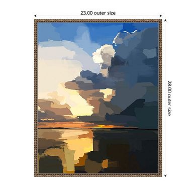 Abstract Seascape I by Emily Kalina Framed Canvas Wall Art Print