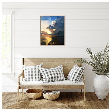 Abstract Seascape I by Emily Kalina Framed Canvas Wall Art Print