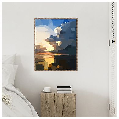 Abstract Seascape I by Emily Kalina Framed Canvas Wall Art Print