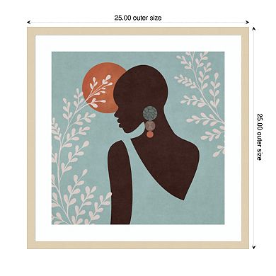 African Woman 2 by Emel Tunaboylu Wood Framed Wall Art Print