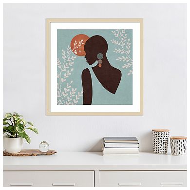 African Woman 2 by Emel Tunaboylu Wood Framed Wall Art Print