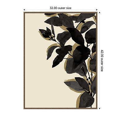 Amanti Art Ebony Branch II by Annie Warren Framed Canvas Wall Art Print