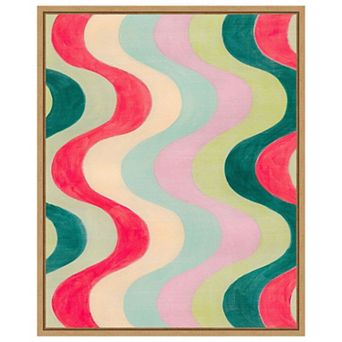 Amanti Art Eclectic Waves I by Grace Popp Framed Canvas Wall Art Print