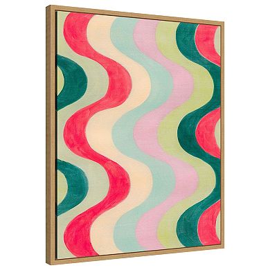 Amanti Art Eclectic Waves I by Grace Popp Framed Canvas Wall Art Print
