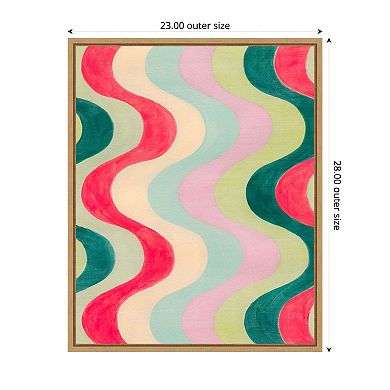 Amanti Art Eclectic Waves I by Grace Popp Framed Canvas Wall Art Print