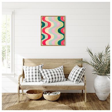 Amanti Art Eclectic Waves I by Grace Popp Framed Canvas Wall Art Print