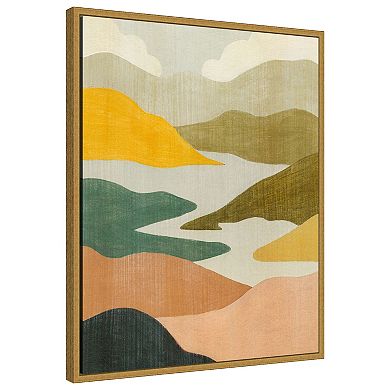 Amanti Art Canyon Oasis I by Grace Popp Framed Canvas Wall Art Print