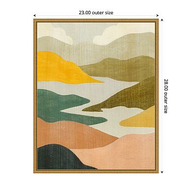 Amanti Art Canyon Oasis I by Grace Popp Framed Canvas Wall Art Print