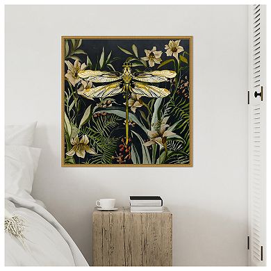 Amanti Art Whispers of the Dragonfly by Jacob q Framed Canvas Wall Art Print