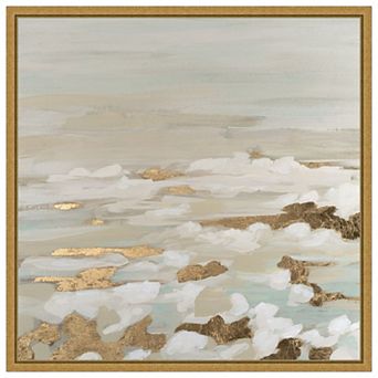 Amanti Art Gilded Surf I by June Erica Vess Framed Canvas Wall Art Print
