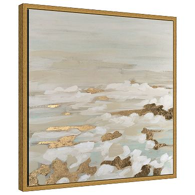 Amanti Art Gilded Surf I by June Erica Vess Framed Canvas Wall Art Print