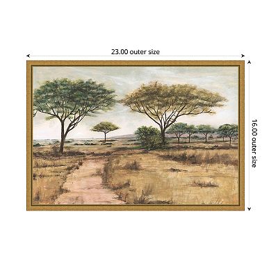 Amanti Art Savanna Plain I by Michael Willett Framed Canvas Wall Art Print