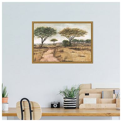 Amanti Art Savanna Plain I by Michael Willett Framed Canvas Wall Art Print
