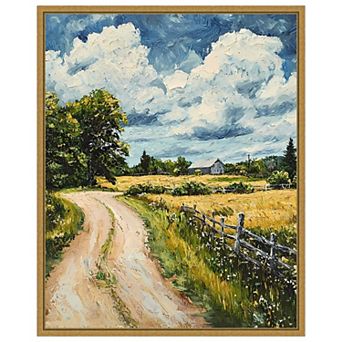 Amanti Art Impasto Rural Path by Walker Noble Framed Canvas Wall Art Print