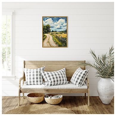 Amanti Art Impasto Rural Path by Walker Noble Framed Canvas Wall Art Print
