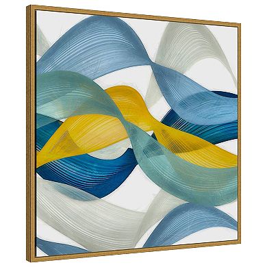 Amanti Art Horizontal Bands IV by Alonzo Saunders Framed Canvas Wall Art Print
