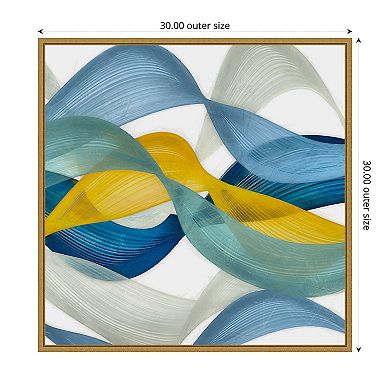 Amanti Art Horizontal Bands IV by Alonzo Saunders Framed Canvas Wall Art Print